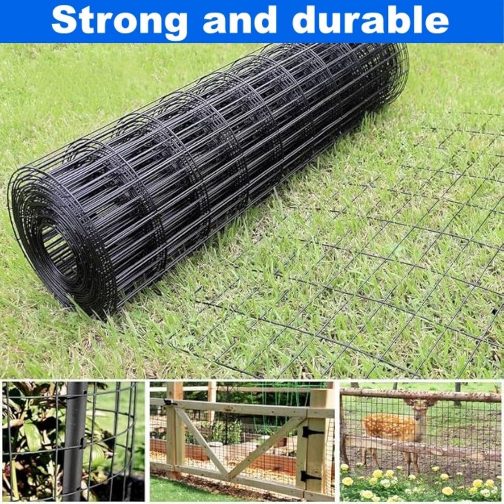 Vinyl-Coated Metal Welded Wire Fence with PVC Coating - Black