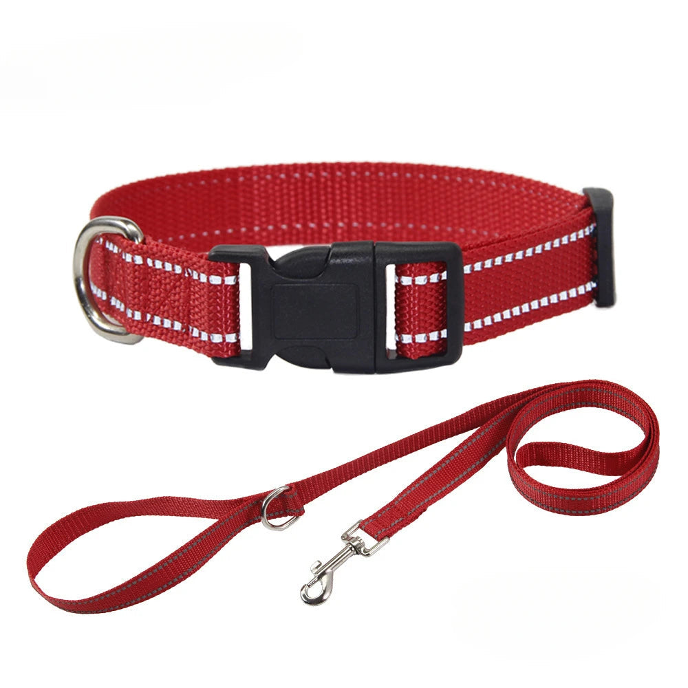 Nylon Dog Collar and Leash Set Pet Collars Leash for Small Medium Large Dogs Dog Accessories for Small Dogs