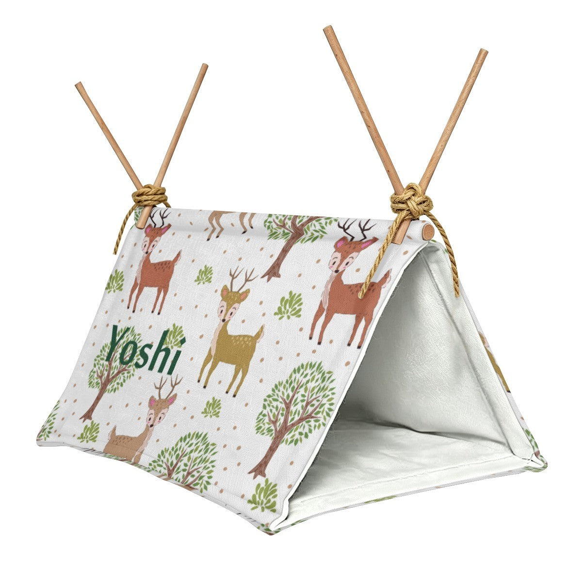 Personalized Reindeer Flax Pet Crawl House for Small Animals