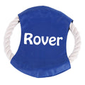 Personalized Name Cotton Rope Flying Disc Dog Toy, Gift for Dog - Blue, Red, Yellow or Orange
