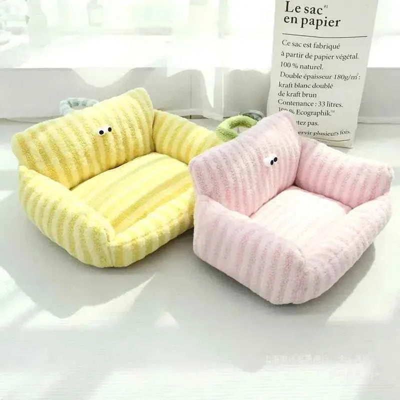 Warm Pet Sofa Bed – Cozy Cat Nest and Small Dog Sleeping Cushion