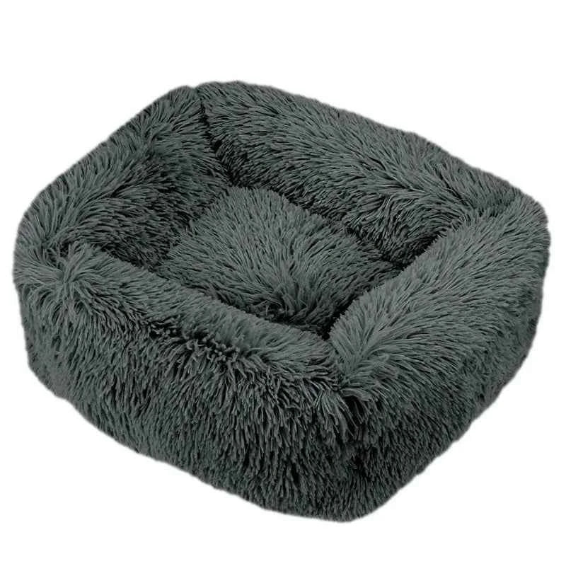 Rectangle Plush Dog Bed – Warm Pet Sofa Cushion for Cats and Dogs
