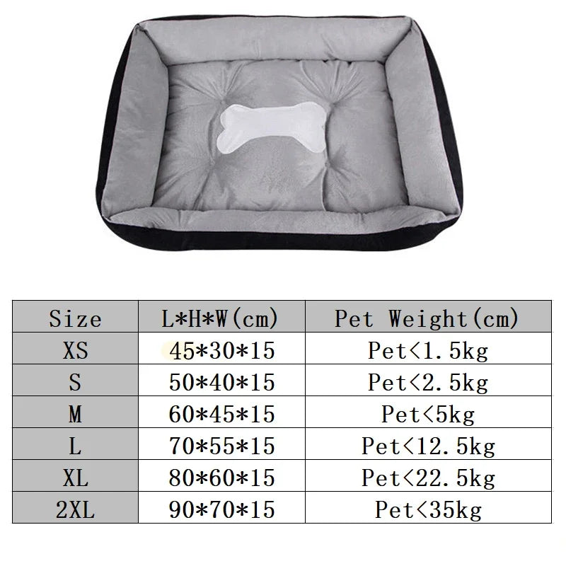 Super Soft Sofa Dog Beds Waterproof Bottom Kennel Fleece Warm Bed Mat For Large Dogs Rectangle Winter Pet Cat House Dog mattress