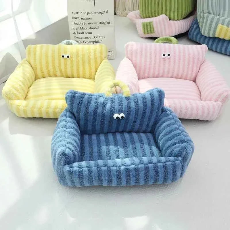 Warm Pet Sofa Bed – Cozy Cat Nest and Small Dog Sleeping Cushion