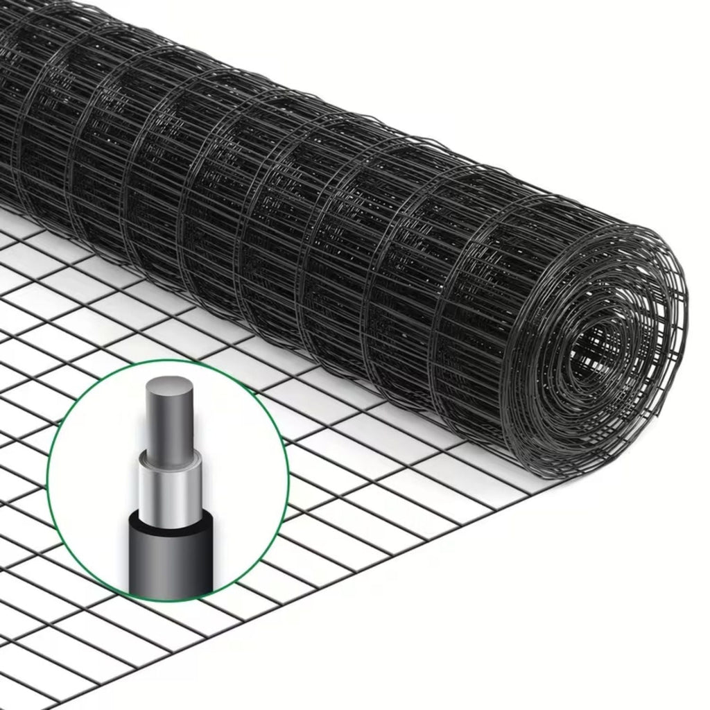 Vinyl-Coated Metal Welded Wire Fence with PVC Coating - Black