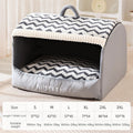 Multifunctional Pet House: Heated Winter Tent Bed for Cats & Large Dogs with Storage Drawers & Washable Cushion