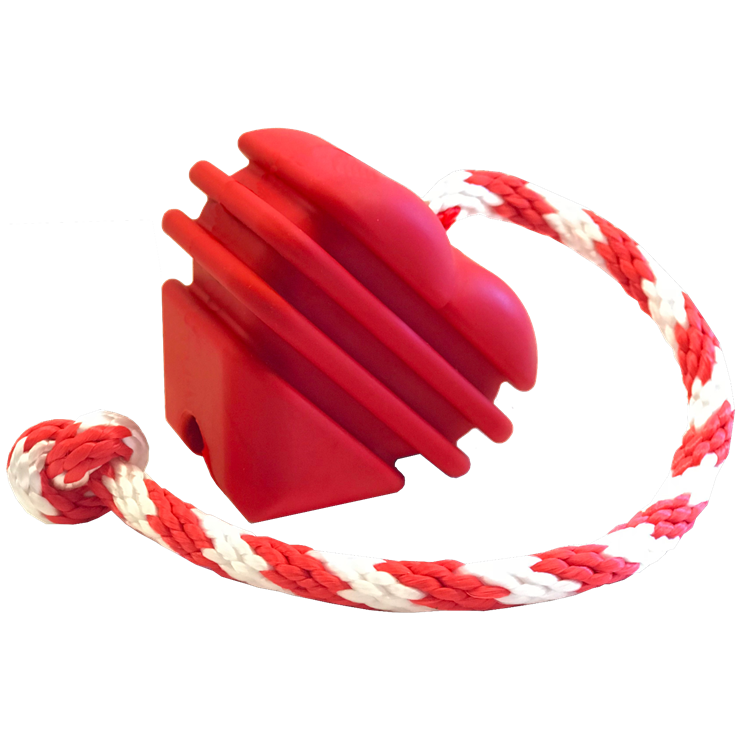 Heart on a String Dog Toy - Durable Rubber Tug Toy for Large Dogs | USA Made