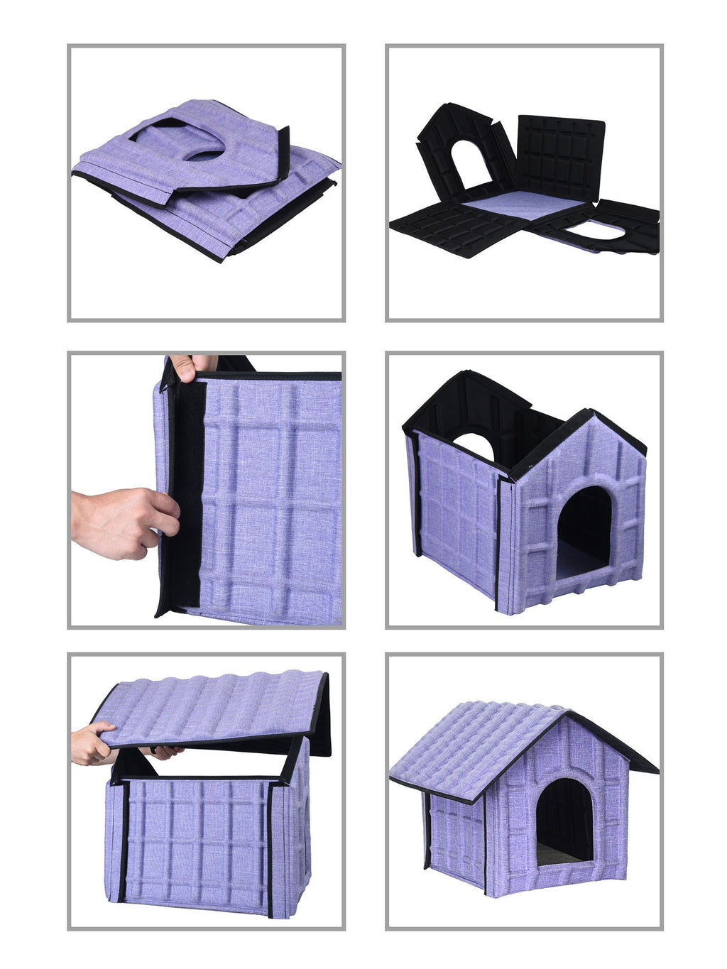 Pet Life ® 'Collapsi-Pad' Folding Lightweight Travel Pet House with inner Mat